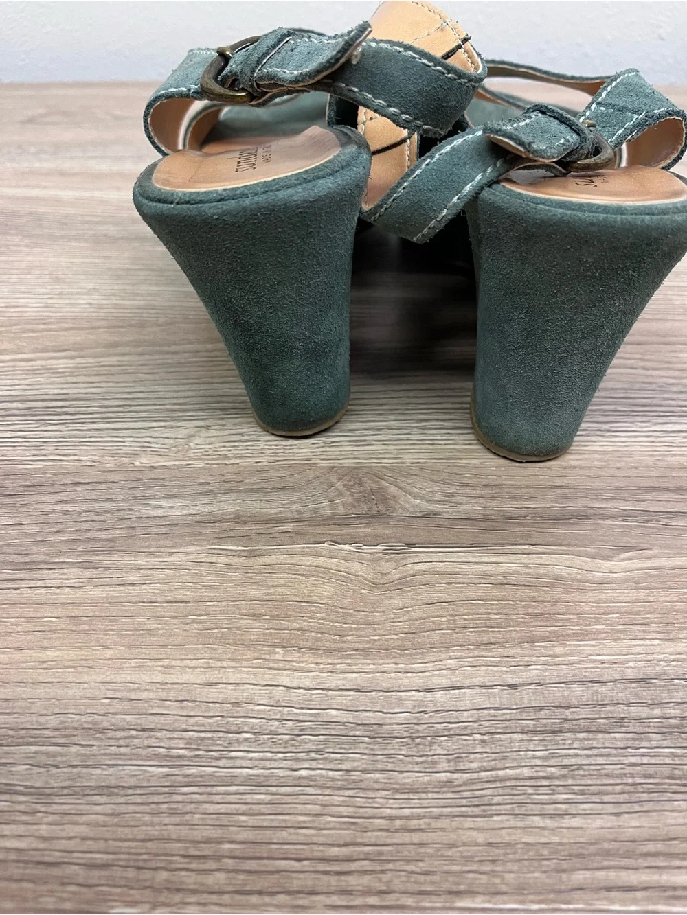 Sundance Aqua Suede Wedge SandalsMade in Italy Size EU 41 US 10